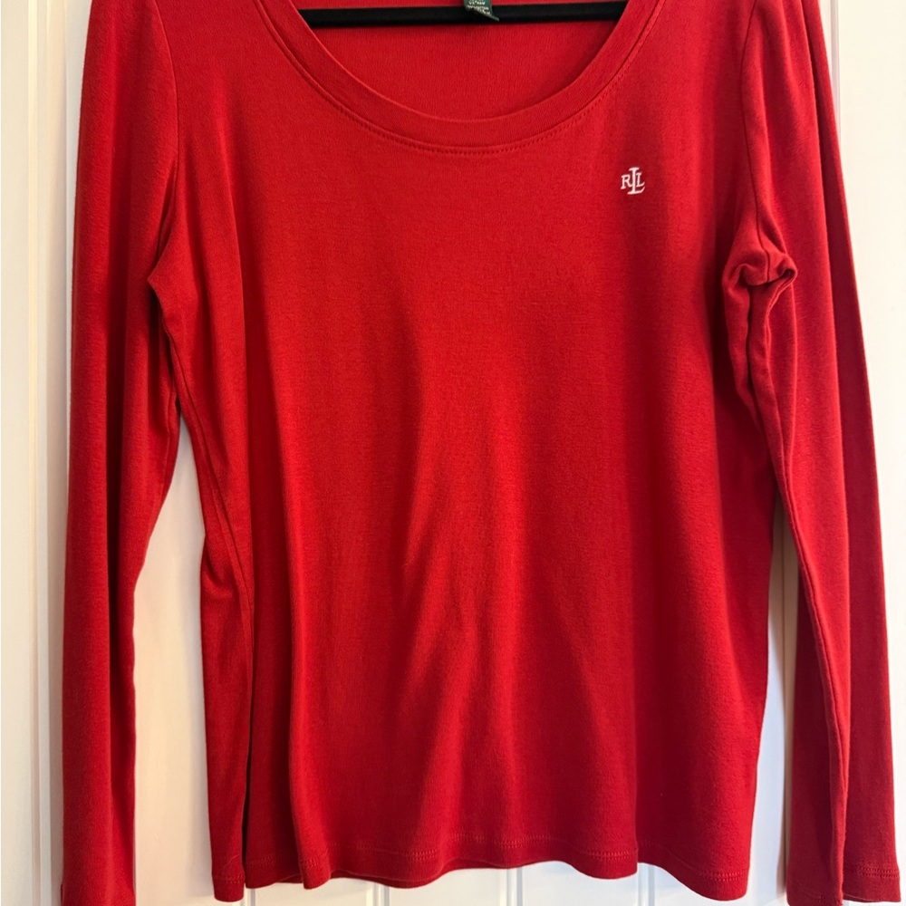 Ralph Lauren Scarlet Long Sleeve Tee